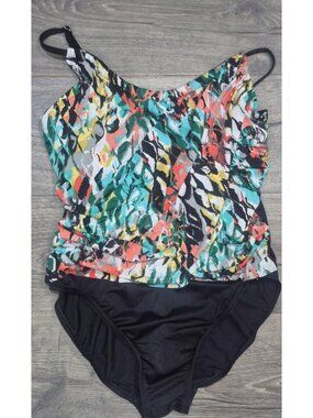 MagicSuit Slimming Layered One-piece Bathingsuit Swimsuit Women's Size Large